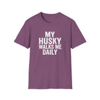 My Husky Walks Me Daily T-Shirt