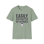 Easily Distracted By Huskies T-Shirt