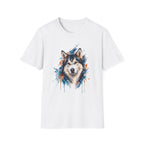 Watercolor Husky Splash T-Shirt