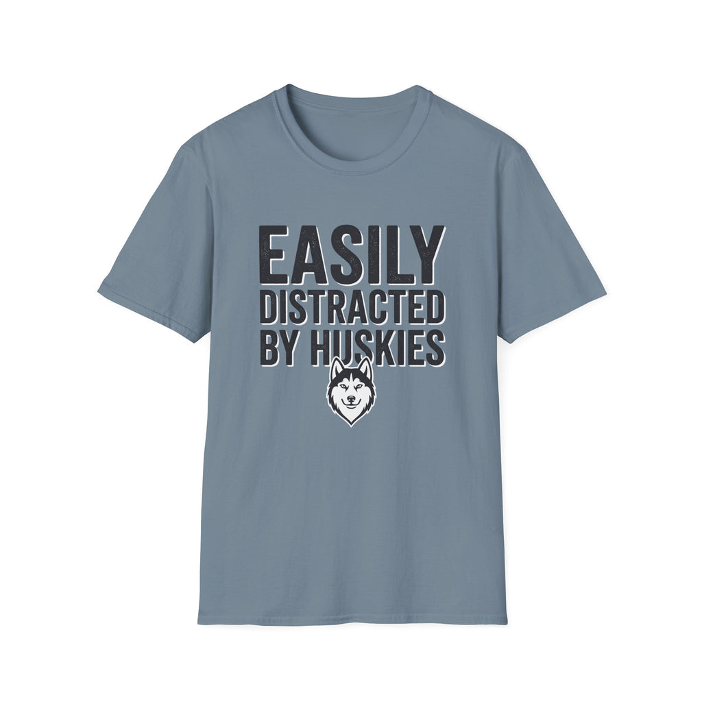 Easily Distracted By Huskies T-Shirt