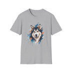 Watercolor Husky Splash T-Shirt