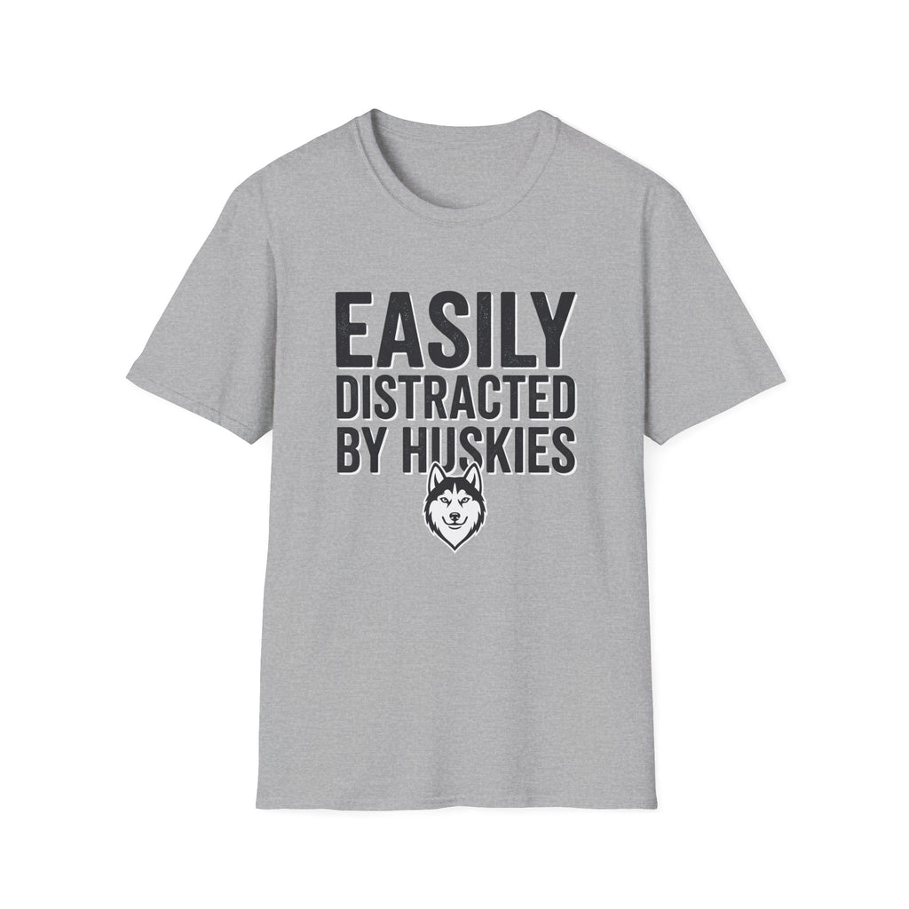 Easily Distracted By Huskies T-Shirt