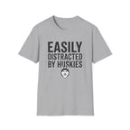 Easily Distracted By Huskies T-Shirt